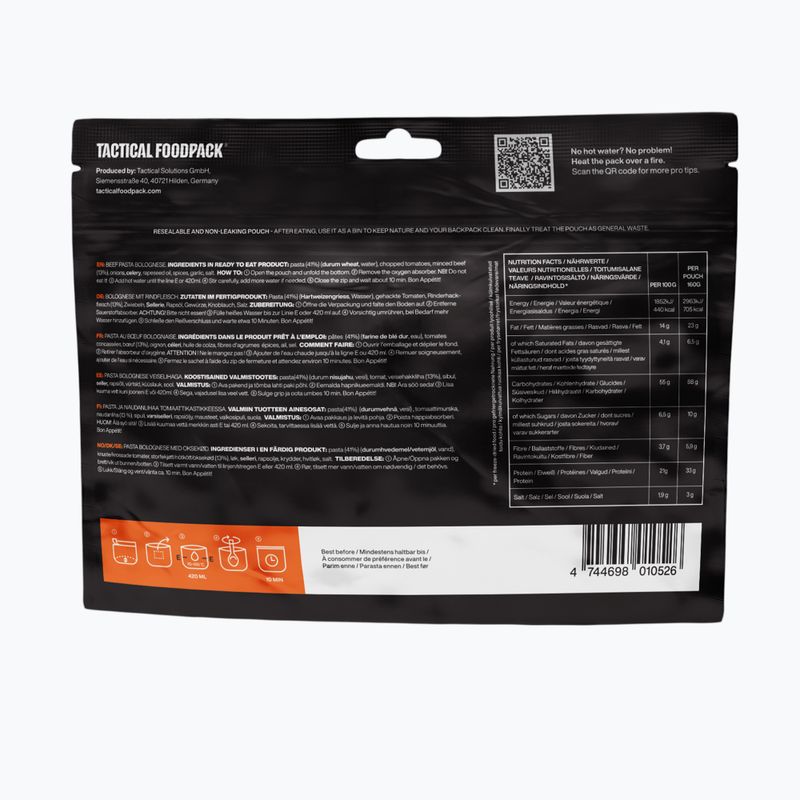 Liofilizuotas maistas Tactical Foodpack Beef Pasta Bolognese 160 g 3