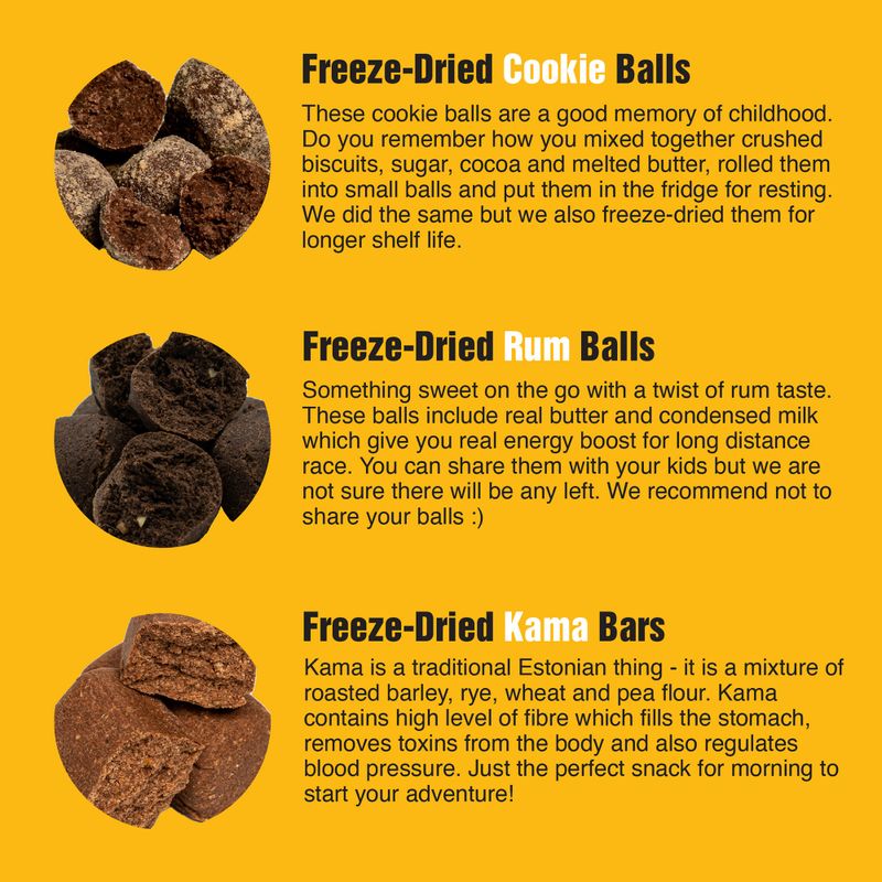 Užkandis Tactical Foodpack Freeze Dried Rum Balls 40 g 3