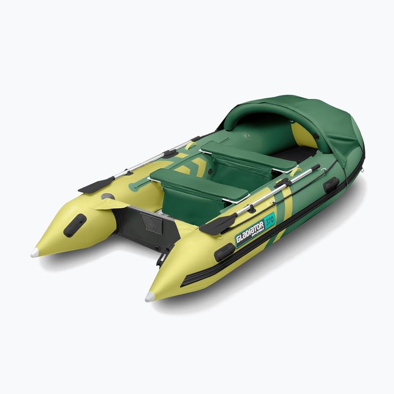 Penkiavietė pripučiama valtis Gladiator C370 AL green/yellow 4