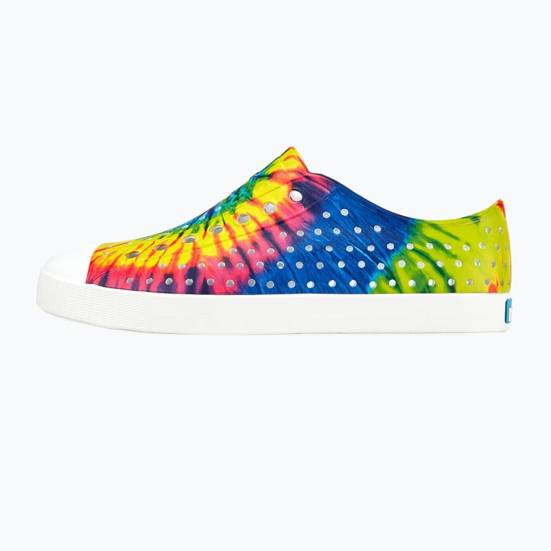 "Native Jefferson Print" vaikiški sportiniai bateliai kiautas baltas / kiautas baltas / neon multi tie dye 10