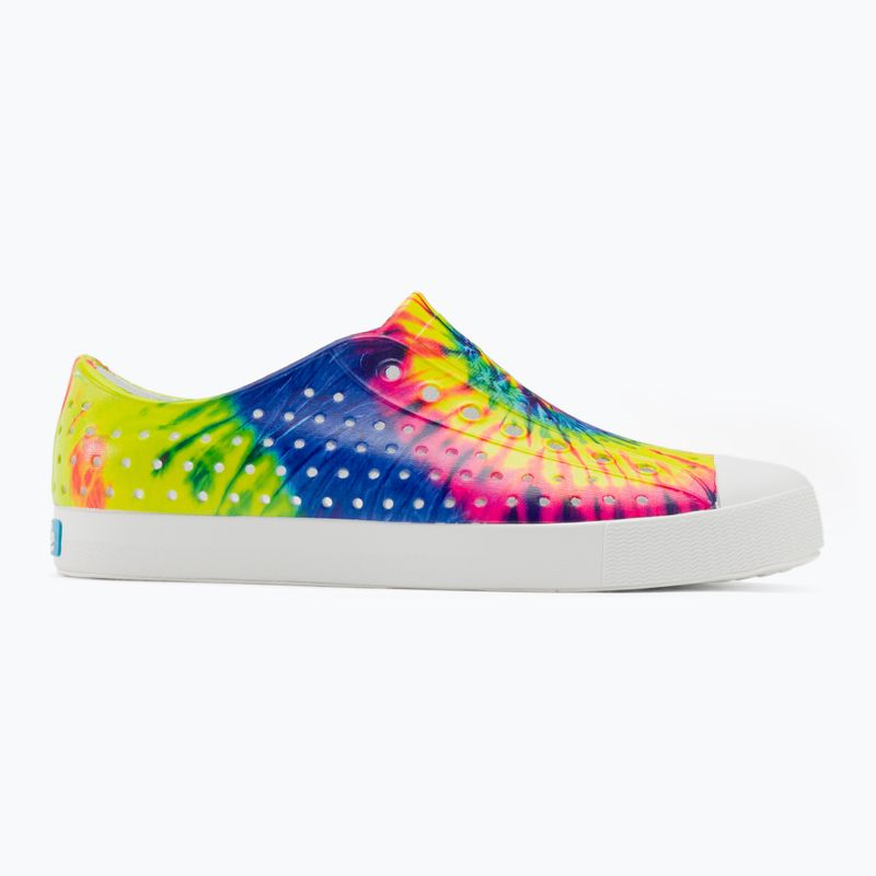 "Native Jefferson Print" vaikiški sportiniai bateliai kiautas baltas / kiautas baltas / neon multi tie dye 2