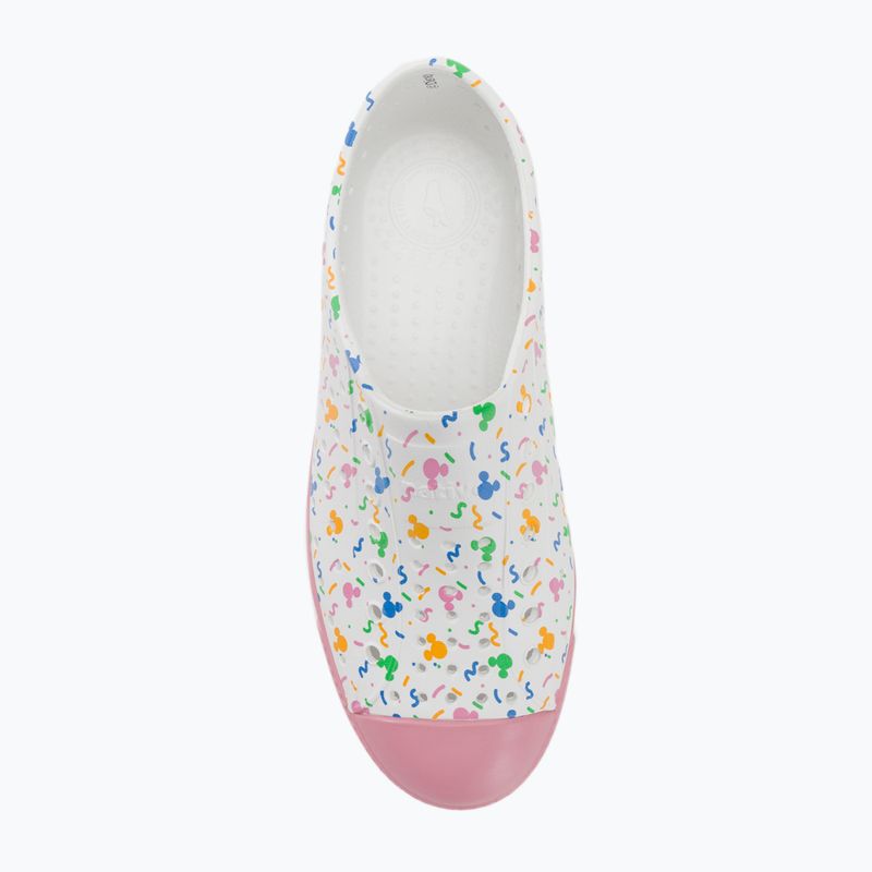 Native Jefferson Print Disney Jr vaikiški sportiniai bateliai shell white/princess pink/pastel white confetti 6