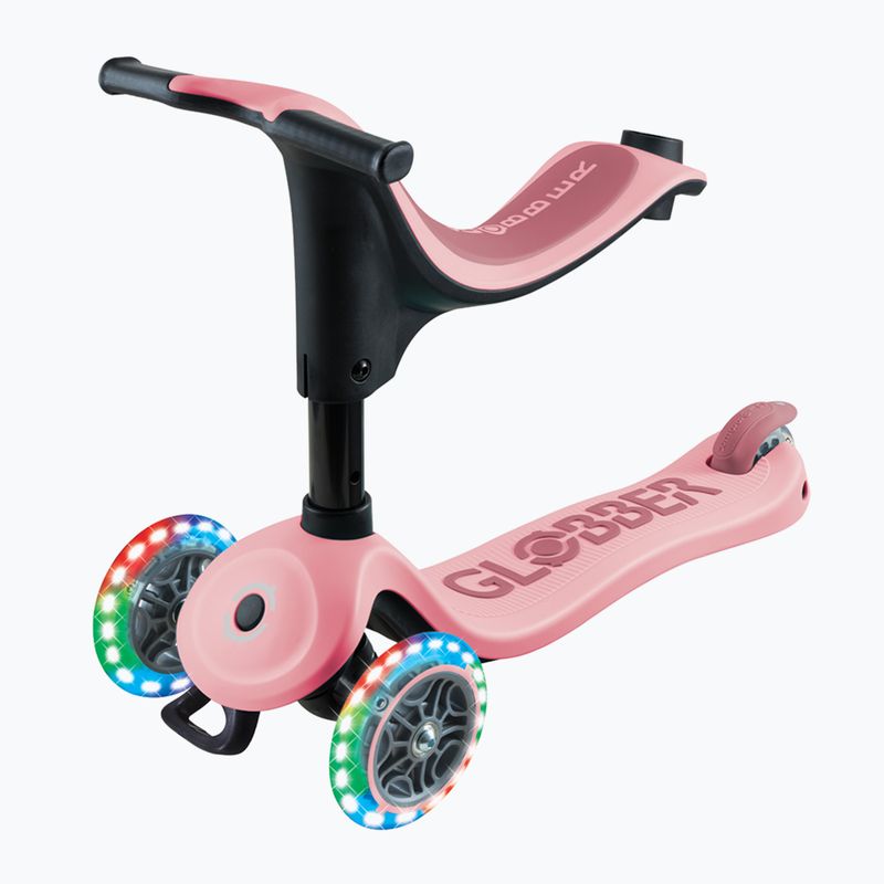 Vaikiškas triratis paspirtukas Globber Go.Up Deluxe Lights deep pink 7