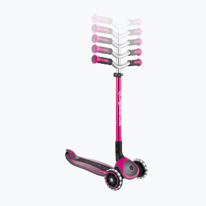 Vaikiškas triratis paspirtukas Globber Master Lights deep pink 5