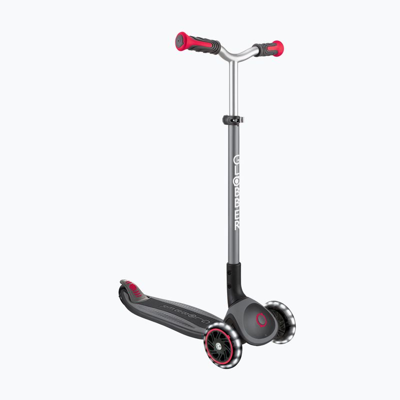 Vaikiškas triratis paspirtukas Globber Master Lights black/red