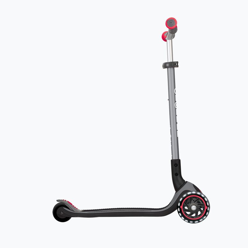 Vaikiškas triratis paspirtukas Globber Master Lights black/red 2