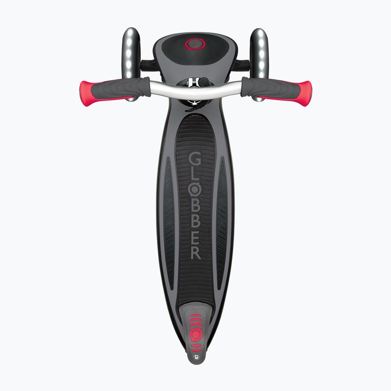 Vaikiškas triratis paspirtukas Globber Master Lights black/red 3