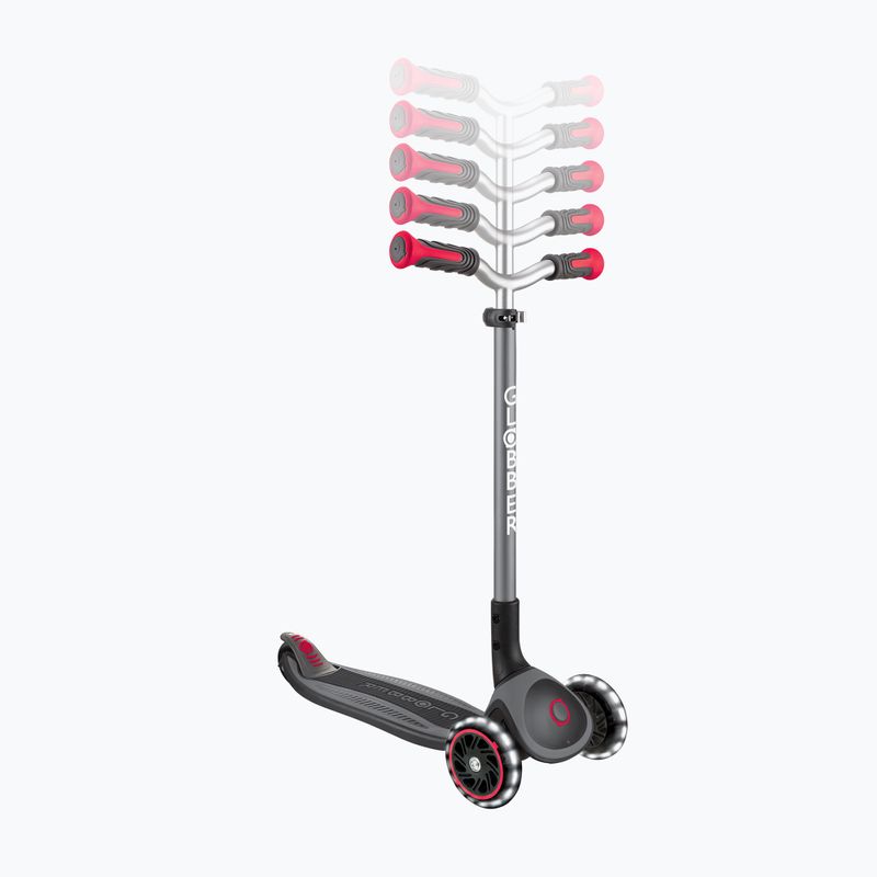 Vaikiškas triratis paspirtukas Globber Master Lights black/red 5