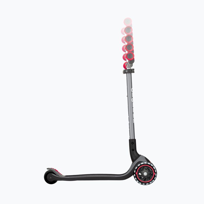 Vaikiškas triratis paspirtukas Globber Master Lights black/red 7