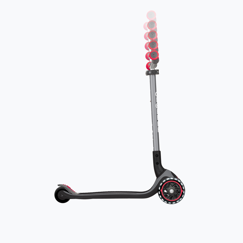 Vaikiškas triratis paspirtukas Globber Master Lights black/red 6