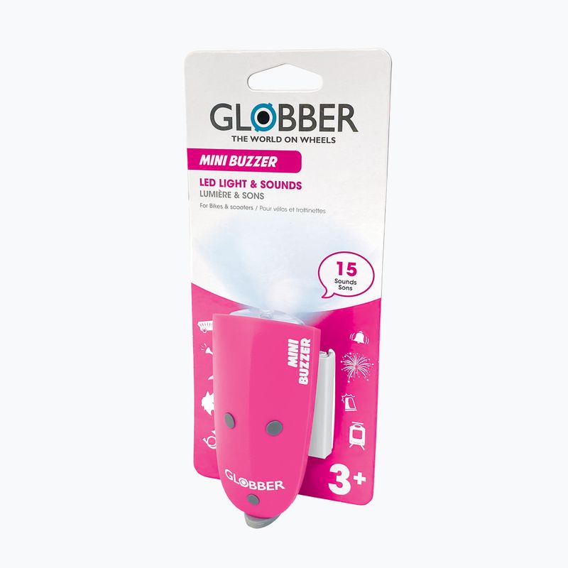 Lemputė su garso signalu Globber Mini Buzzer deep pink 2