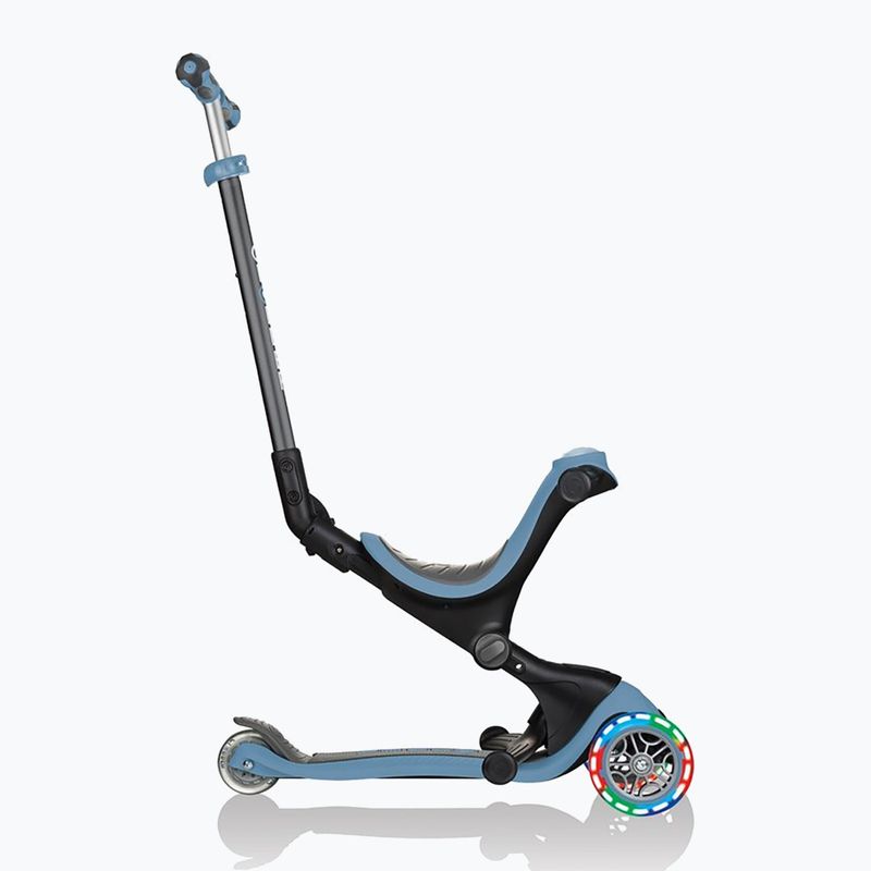 Vaikiškas triratis paspirtukas Globber Go.Up Deluxe Lights ash blue 2