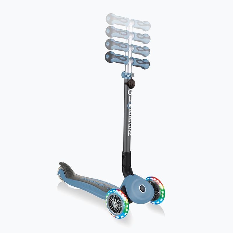 Vaikiškas triratis paspirtukas Globber Go.Up Deluxe Lights ash blue 9