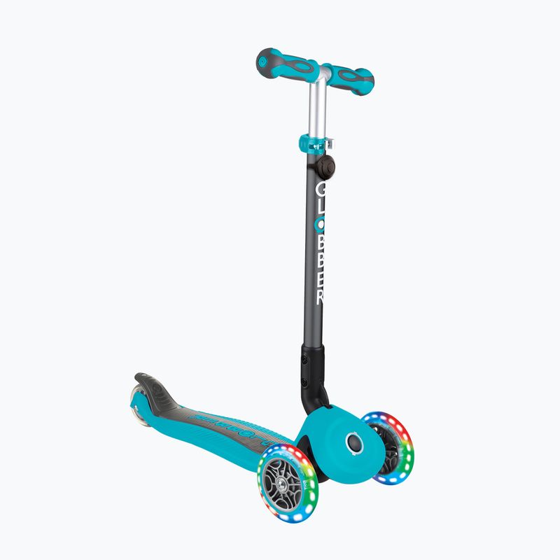 Vaikiškas triratis paspirtukas Globber Go.Up Deluxe Lights teal 2