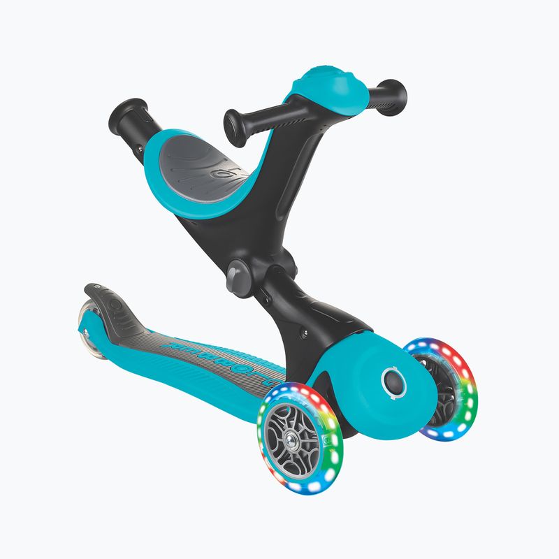 Vaikiškas triratis paspirtukas Globber Go.Up Deluxe Lights teal 3