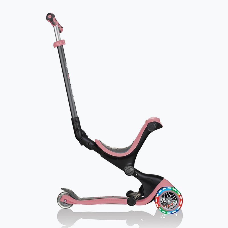 Vaikiškas triratis paspirtukas Globber Go.Up Deluxe Lights deep pastel pink 2