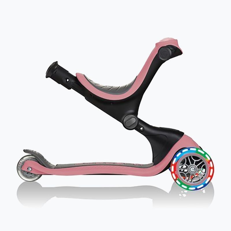 Vaikiškas triratis paspirtukas Globber Go.Up Deluxe Lights deep pastel pink 5