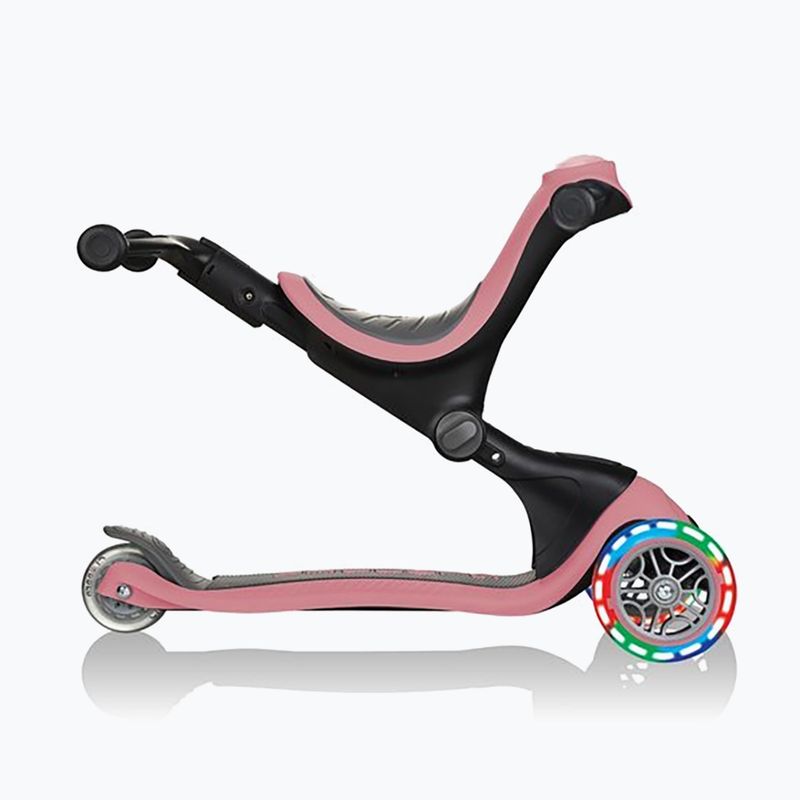 Vaikiškas triratis paspirtukas Globber Go.Up Deluxe Lights deep pastel pink 7