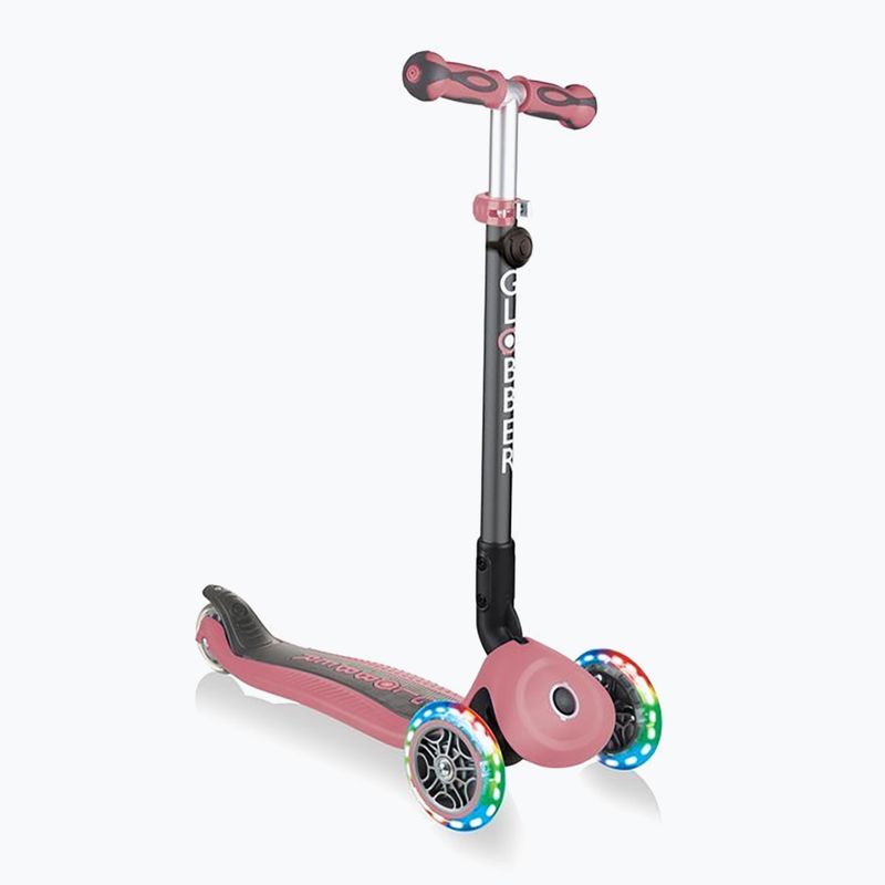 Vaikiškas triratis paspirtukas Globber Go.Up Deluxe Lights deep pastel pink 8