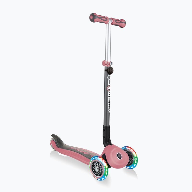 Vaikiškas triratis paspirtukas Globber Go.Up Deluxe Lights deep pastel pink 10