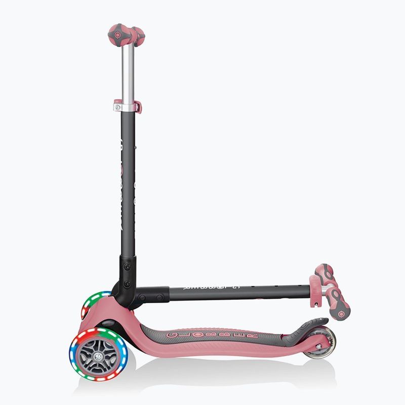 Vaikiškas triratis paspirtukas Globber Go.Up Deluxe Lights deep pastel pink 11
