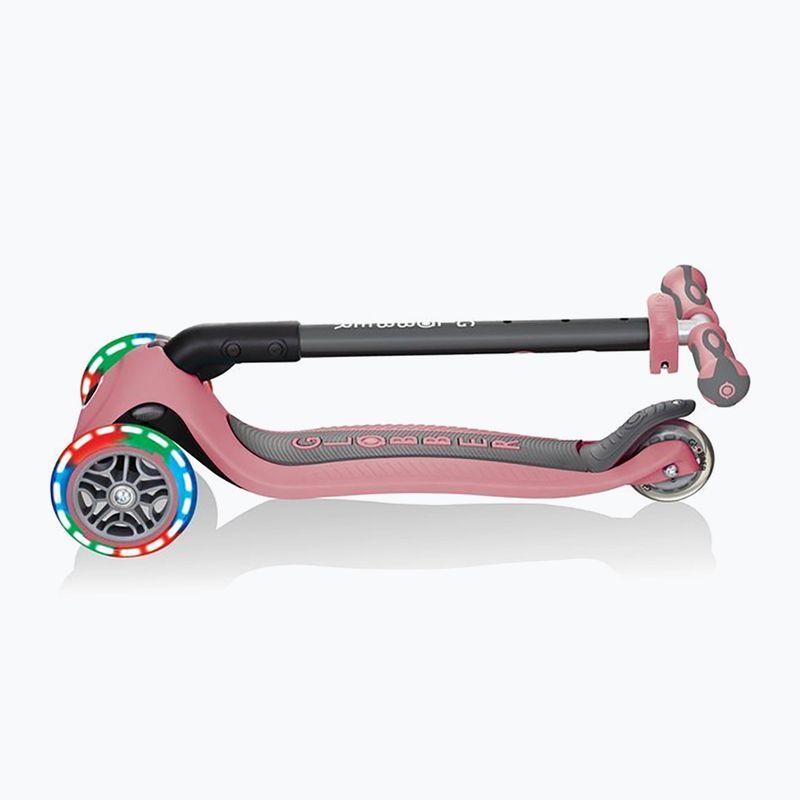 Vaikiškas triratis paspirtukas Globber Go.Up Deluxe Lights deep pastel pink 12