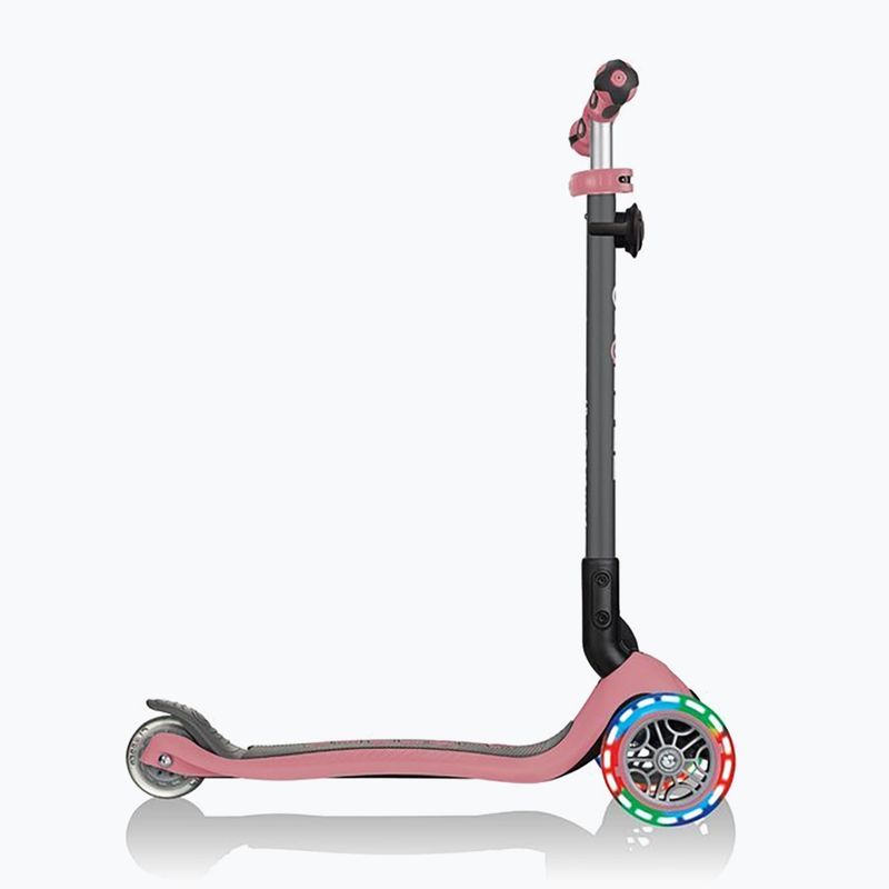 Vaikiškas triratis paspirtukas Globber Go.Up Deluxe Lights deep pastel pink 14