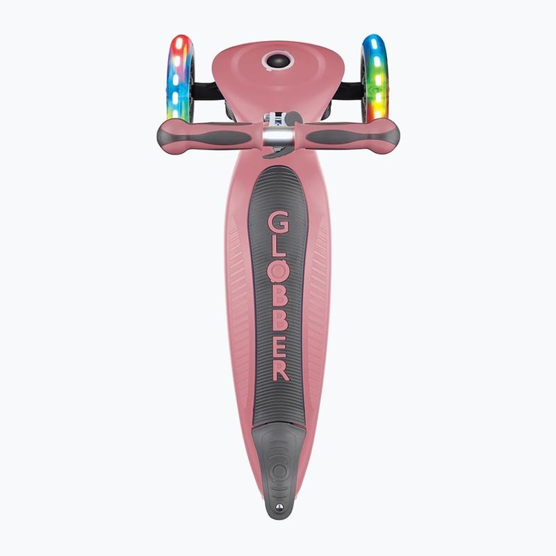 Vaikiškas triratis paspirtukas Globber Go.Up Deluxe Lights deep pastel pink 16