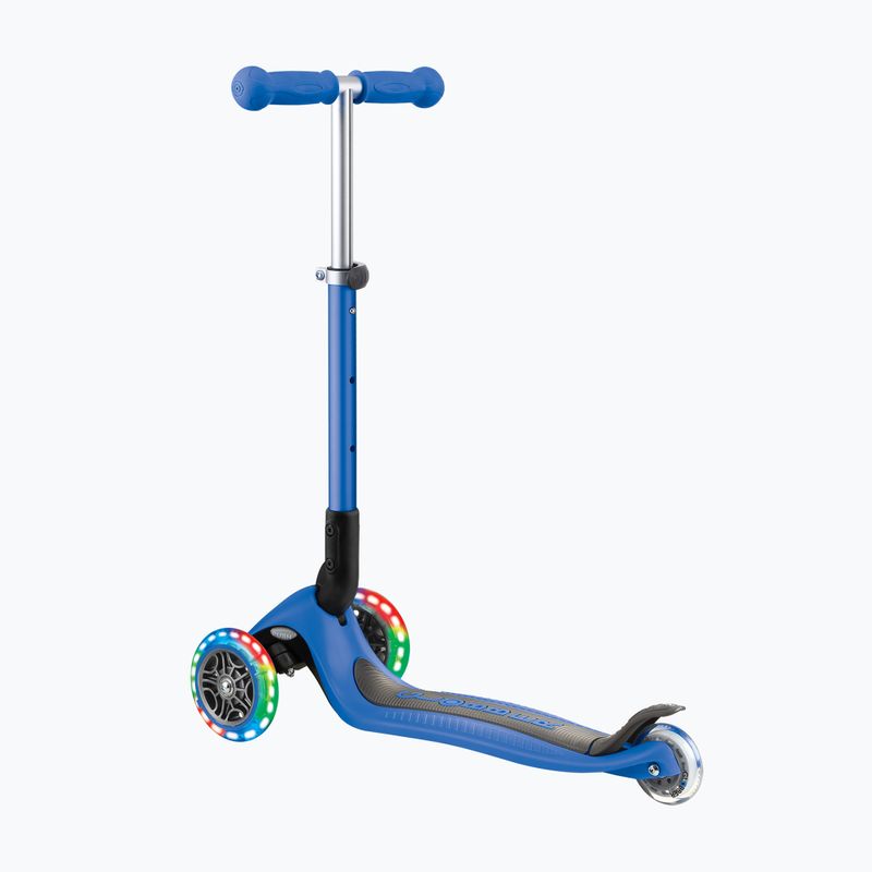 Vaikiškas triratis paspirtukas Globber Junior Foldable Lights navy blue 2