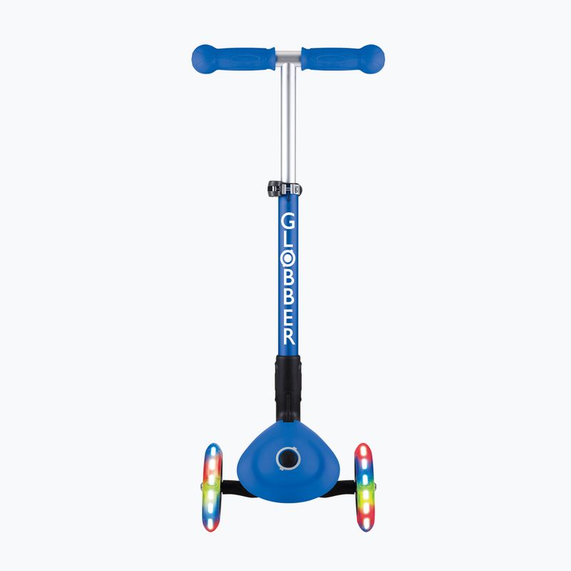 Vaikiškas triratis paspirtukas Globber Junior Foldable Lights navy blue 3