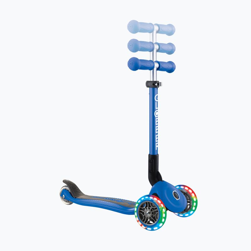 Vaikiškas triratis paspirtukas Globber Junior Foldable Lights navy blue 7