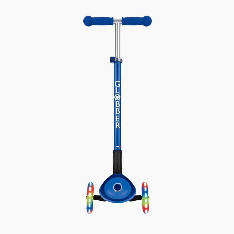 Vaikiškas triratis paspirtukas Globber Primo Foldable Plus Lights navy blue 4