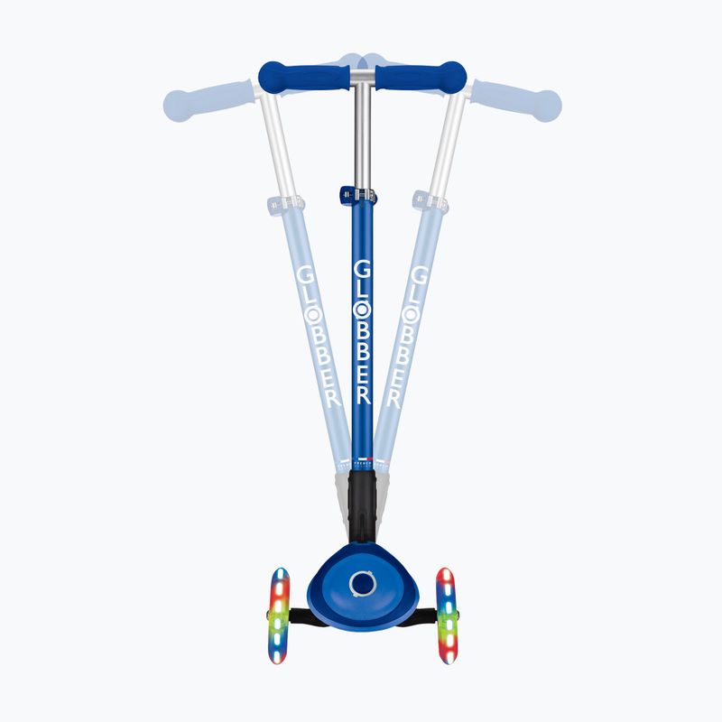 Vaikiškas triratis paspirtukas Globber Primo Foldable Plus Lights navy blue 8
