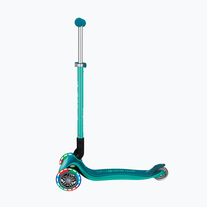 Vaikiškas triratis paspirtukas Globber Primo Foldable Plus Lights dark emerald green 2