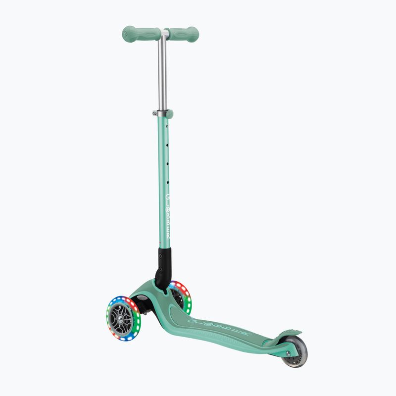 Vaikiškas triratis paspirtukas Globber Primo Foldable Plus Lights mint 3