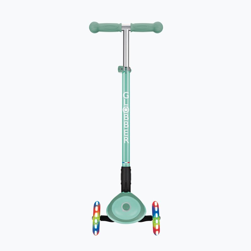 Vaikiškas triratis paspirtukas Globber Primo Foldable Plus Lights mint 4
