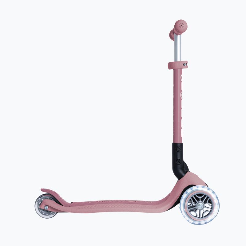 Vaikiškas triratis paspirtukas Globber Junior Foldable Lights Eco berry 2