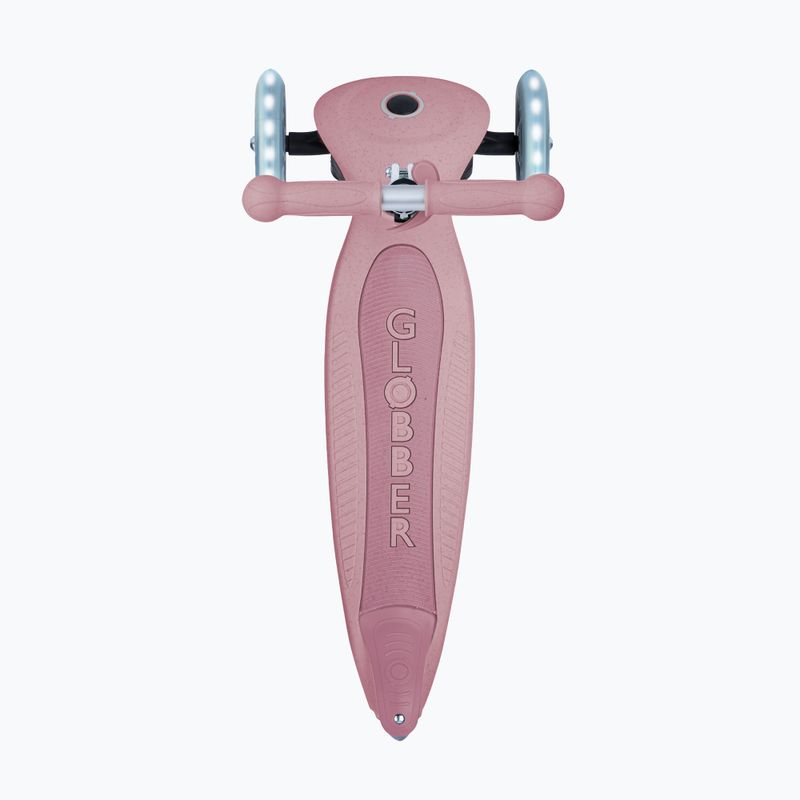 Vaikiškas triratis paspirtukas Globber Junior Foldable Lights Eco berry 4