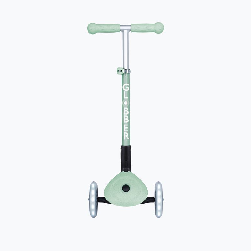 Vaikiškas triratis paspirtukas Globber Junior Foldable Lights Eco pistachio 3
