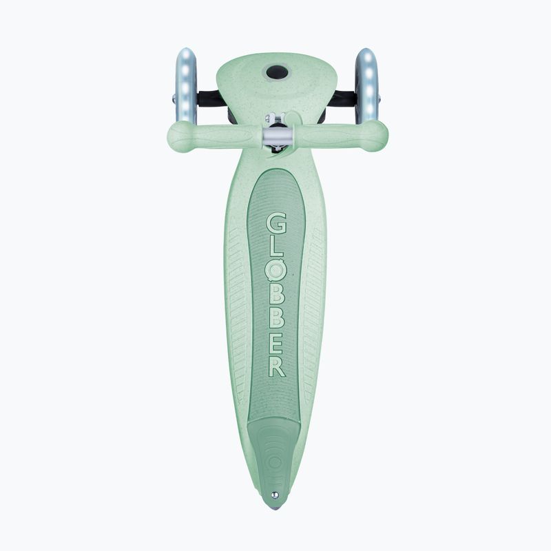 Vaikiškas triratis paspirtukas Globber Junior Foldable Lights Eco pistachio 4