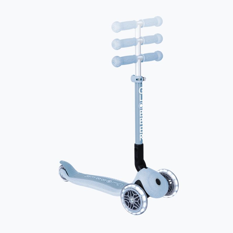 Vaikiškas triratis paspirtukas Globber Junior Foldable Lights Eco blueberry 6