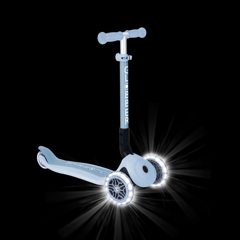 Vaikiškas triratis paspirtukas Globber Junior Foldable Lights Eco blueberry 8
