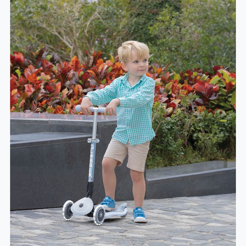 Vaikiškas triratis paspirtukas Globber Junior Foldable Lights Eco blueberry 9
