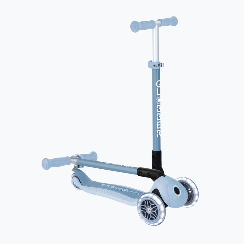 Vaikiškas triračis paspirtukas Globber Junior Primo Foldable Lights Eco blueberry 6