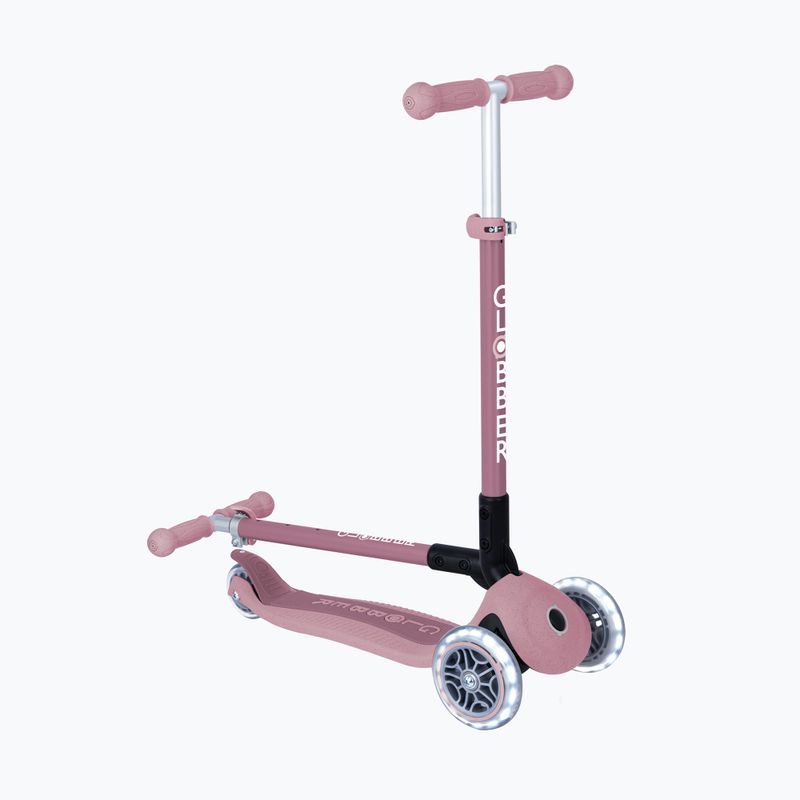 Vaikiškas triratis paspirtukas Globber Junior Primo Foldable Lights Eco berry 7