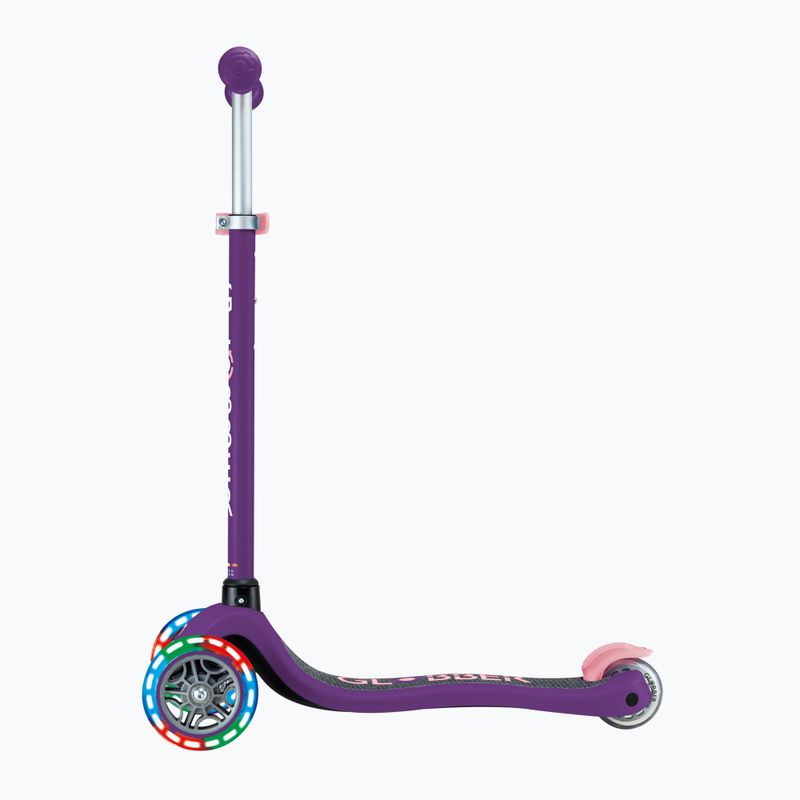 Vaikiškas triratis paspirtukas Globber Primo Lights dark purple 2