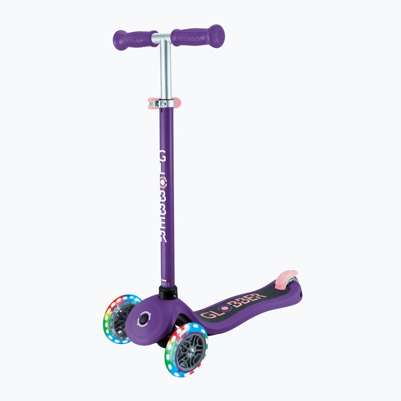 Vaikiškas triratis paspirtukas Globber Primo Lights dark purple 3