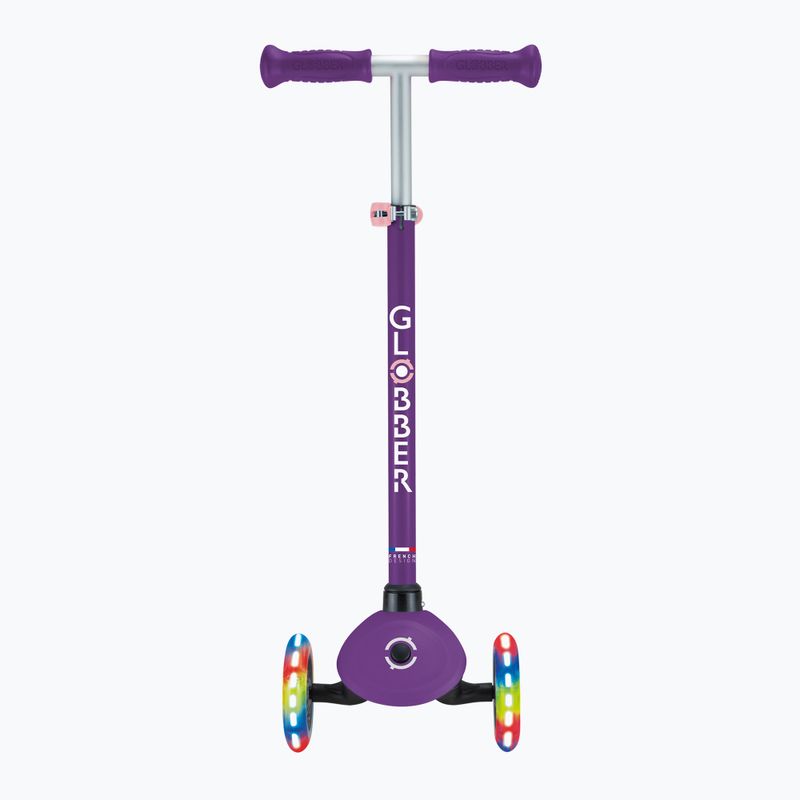 Vaikiškas triratis paspirtukas Globber Primo Lights dark purple 5