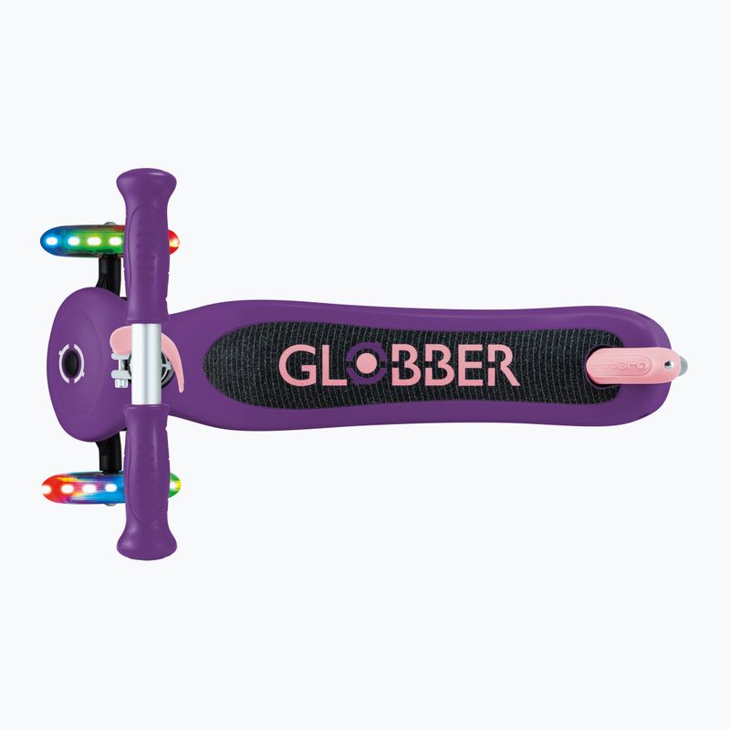 Vaikiškas triratis paspirtukas Globber Primo Lights dark purple 6