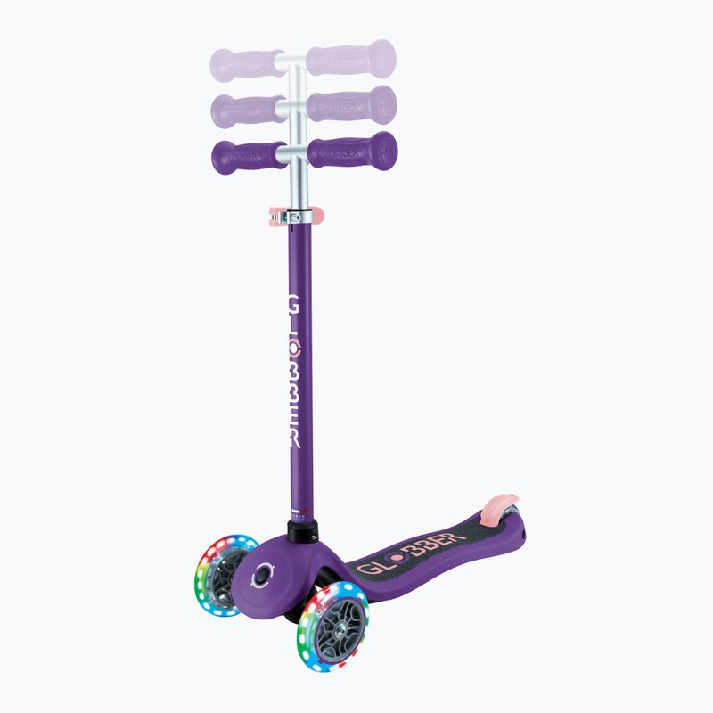 Vaikiškas triratis paspirtukas Globber Primo Lights dark purple 7